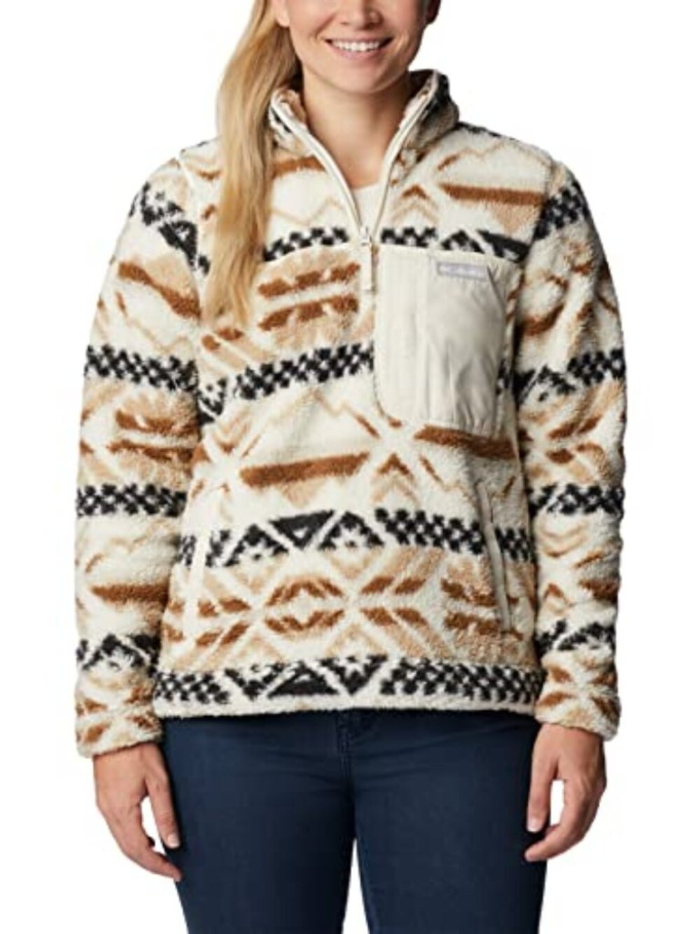 Women's Columbia West Bend 1/4 Zip Pullover - Southwest Print - Large - NWT